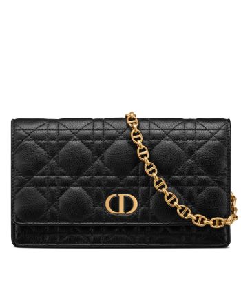 Christian Dior Caro Belt Pouch With Chain