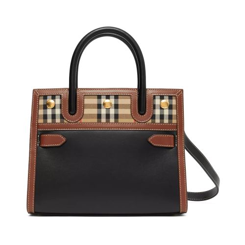 Burberry Mini Vintage Check Two-handle Title Bag 